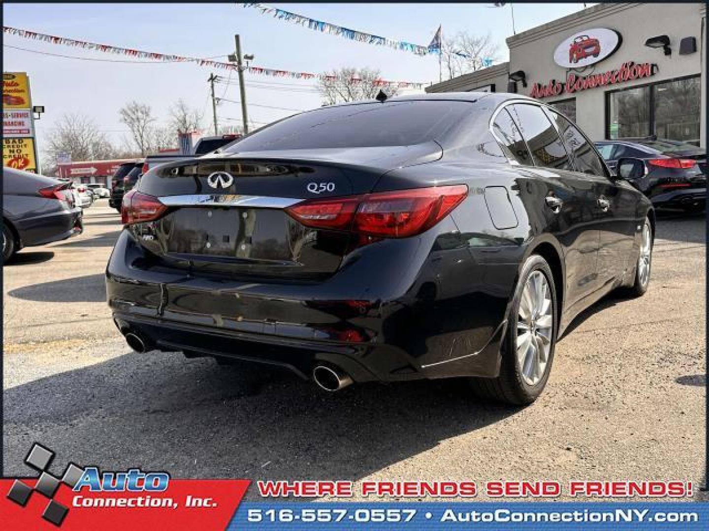 2020 Black Obsidian /Graphite INFINITI Q50 3.0t LUXE AWD (JN1EV7AR6LM) , Automatic transmission, located at 1696 Sunrise Hwy, Bay Shore, NY, 11706, (516) 557-0557, 40.733665, -73.256317 - Photo#6