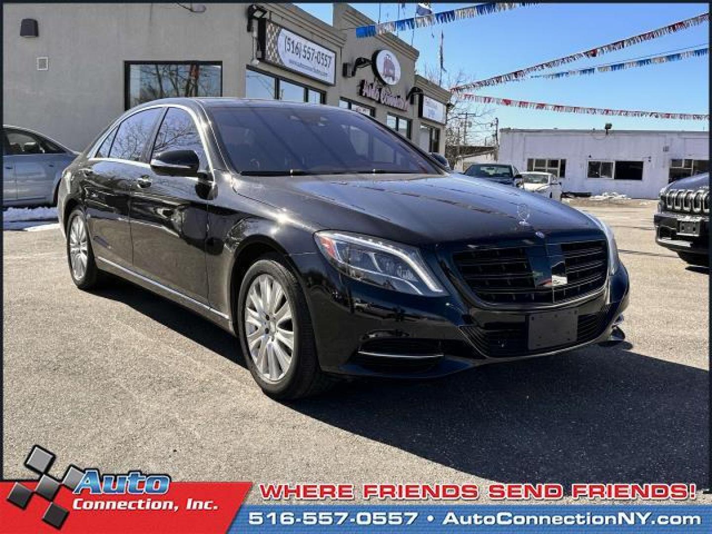 2015 Black /Black Mercedes-Benz S-Class S550 4MATIC Sedan (WDDUG8FB4FA) , Automatic transmission, located at 1696 Sunrise Hwy, Bay Shore, NY, 11706, (516) 557-0557, 40.733665, -73.256317 - You'll feel like a new person once you get behind the wheel of this 2015 Mercedes-Benz S-Class. This S-Class has been driven with care for 824 miles. We always appreciate your business at Auto Connection. Ready to hop into a stylish and long-lasting ride? It won't last long, so hurry in! All intern - Photo#0