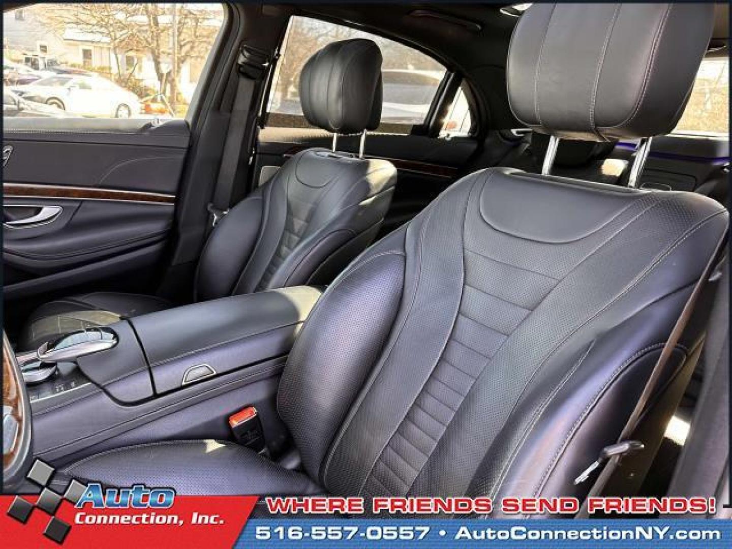 2015 Black /Black Mercedes-Benz S-Class S550 4MATIC Sedan (WDDUG8FB4FA) , Automatic transmission, located at 1696 Sunrise Hwy, Bay Shore, NY, 11706, (516) 557-0557, 40.733665, -73.256317 - You'll feel like a new person once you get behind the wheel of this 2015 Mercedes-Benz S-Class. This S-Class has been driven with care for 824 miles. We always appreciate your business at Auto Connection. Ready to hop into a stylish and long-lasting ride? It won't last long, so hurry in! All intern - Photo#11