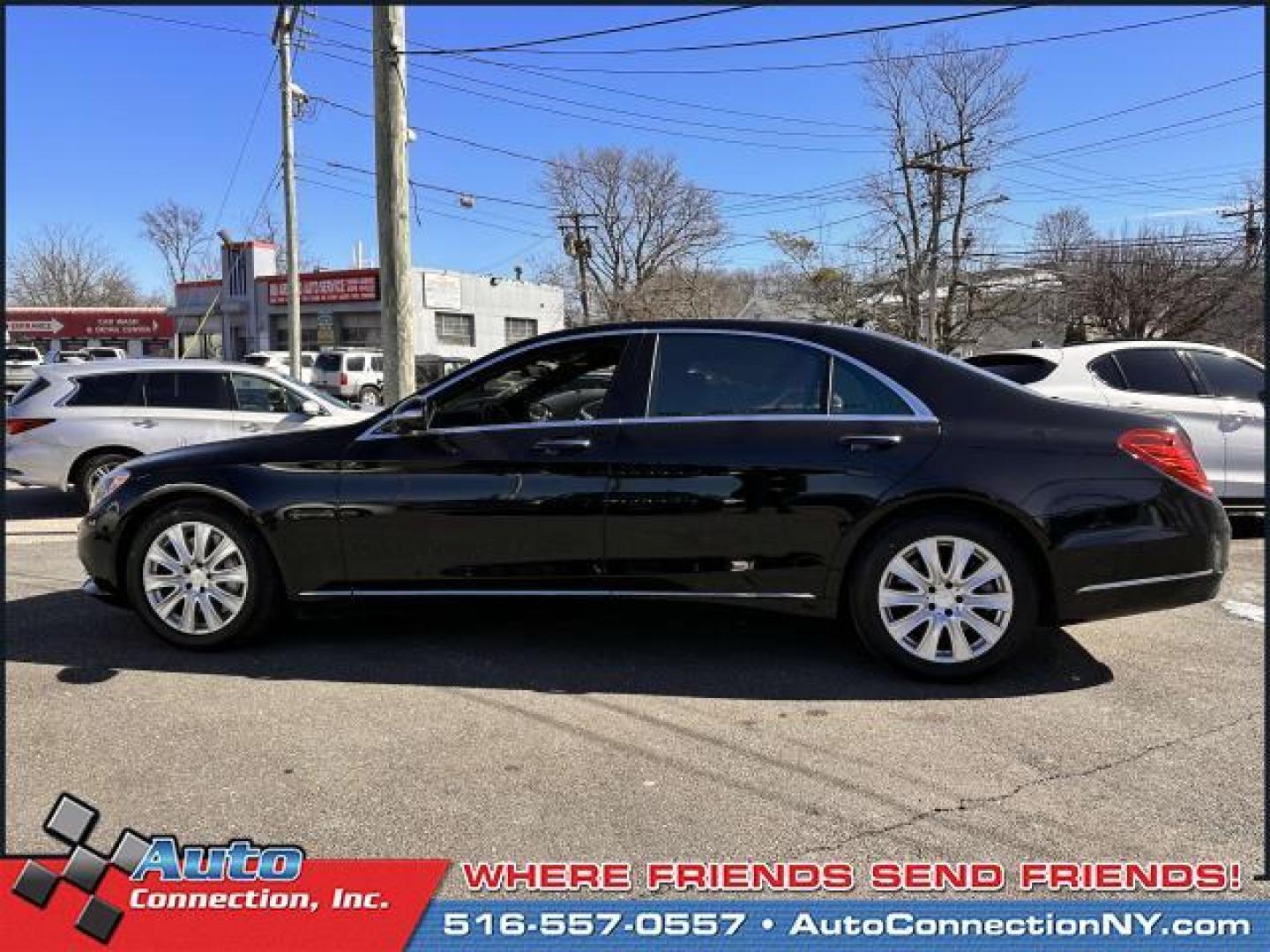 2015 Black /Black Mercedes-Benz S-Class S550 4MATIC Sedan (WDDUG8FB4FA) , Automatic transmission, located at 1696 Sunrise Hwy, Bay Shore, NY, 11706, (516) 557-0557, 40.733665, -73.256317 - You'll feel like a new person once you get behind the wheel of this 2015 Mercedes-Benz S-Class. This S-Class has been driven with care for 824 miles. We always appreciate your business at Auto Connection. Ready to hop into a stylish and long-lasting ride? It won't last long, so hurry in! All intern - Photo#3