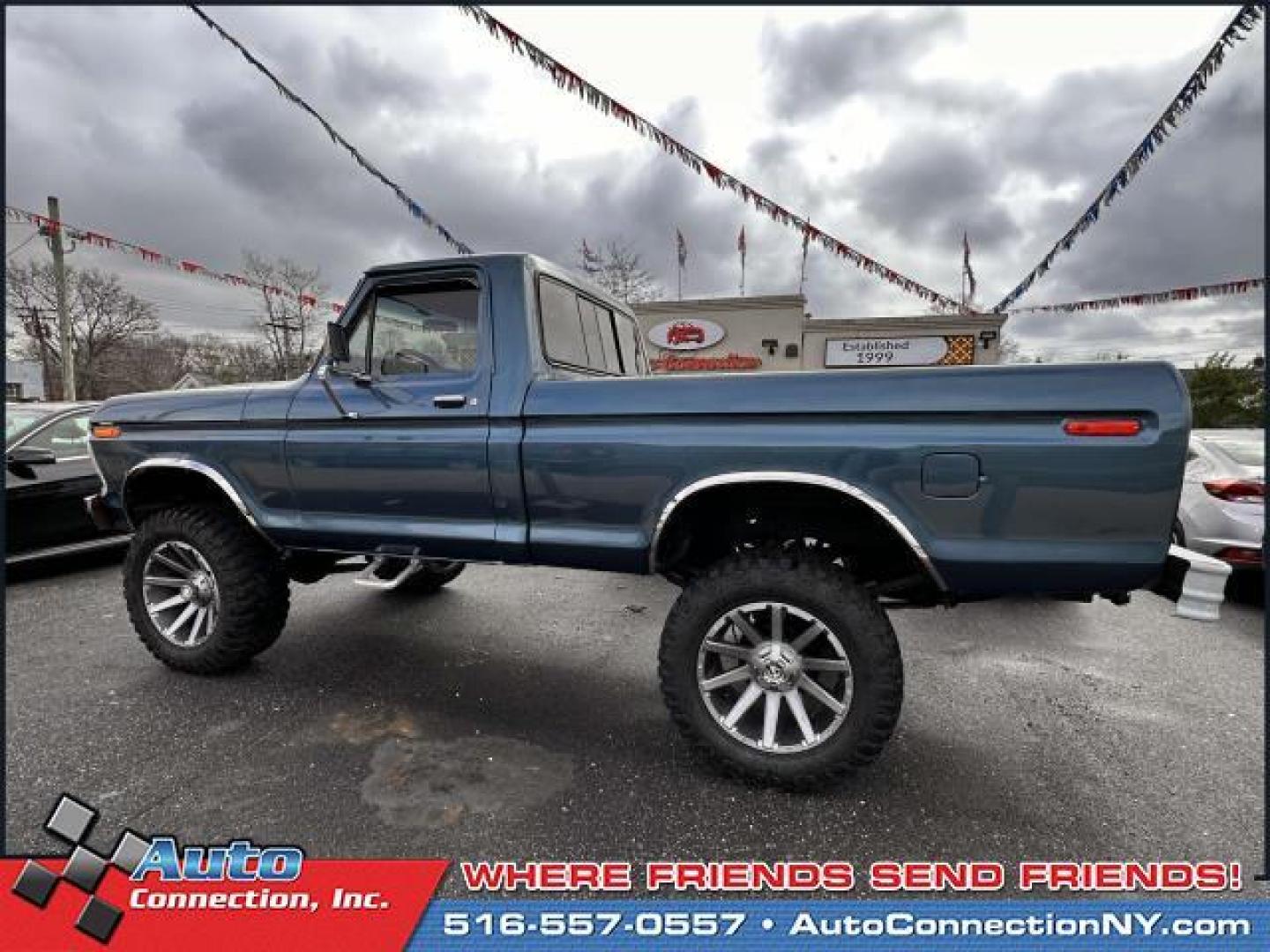 1979 Blue /Black Ford 1 Ton Trucks (F14HEEJ1261) , Automatic transmission, located at 1696 Sunrise Hwy, Bay Shore, NY, 11706, (516) 557-0557, 40.733665, -73.256317 - You'll have a memorable drive every time you start this 1979 Ford 1 Ton Trucks up. Curious about how far this 1 Ton Trucks has been driven? The odometer reads 92000 miles. From the moment you walk into our showroom, you'll know our commitment to customer service is second to none. Call today to spe - Photo#4