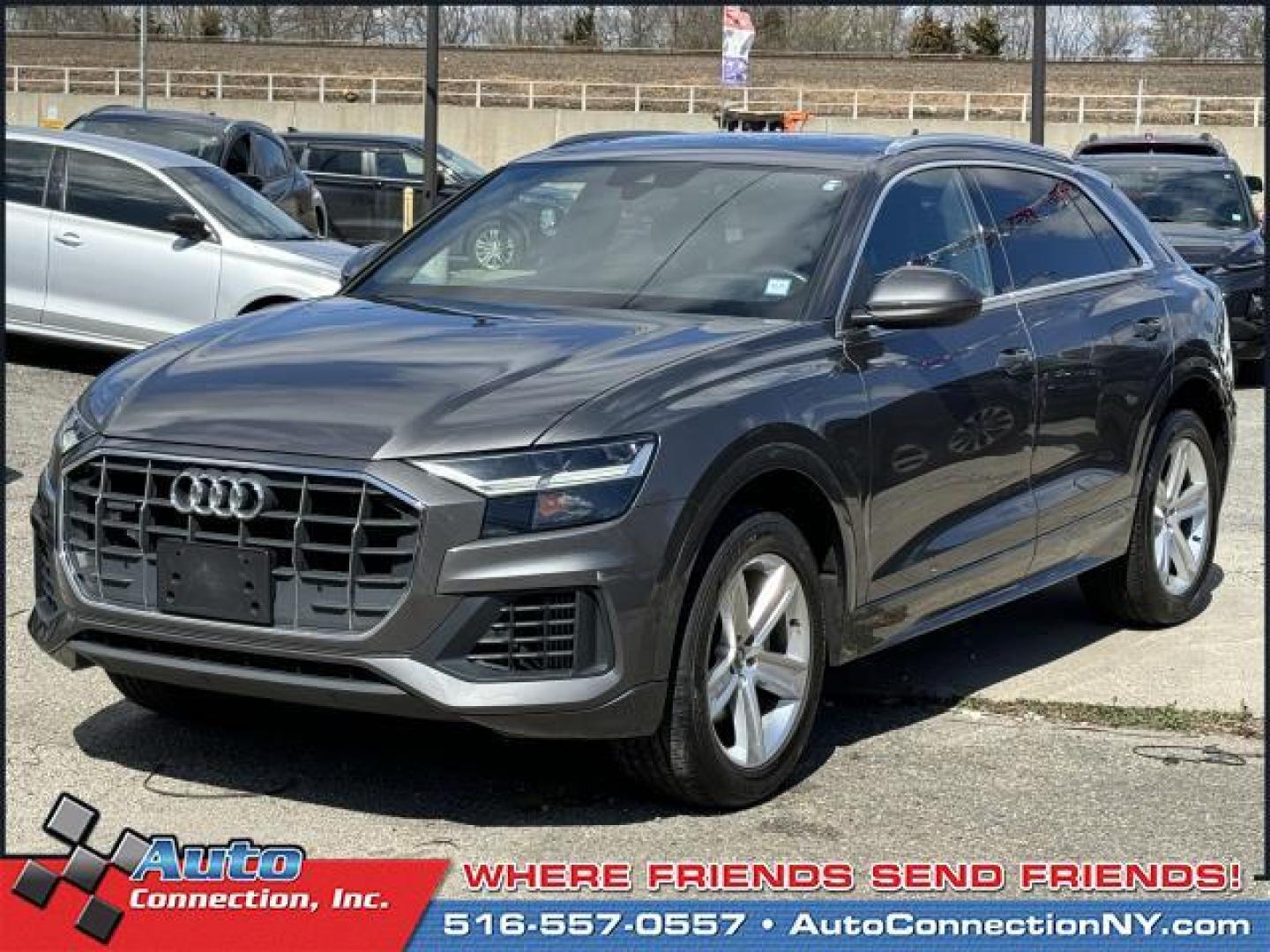 2019 Samurai Gray Metallic /Black Audi Q8 Premium 55 TFSI quattro (WA1AVAF1XKD) , Automatic transmission, located at 1696 Sunrise Hwy, Bay Shore, NY, 11706, (516) 557-0557, 40.733665, -73.256317 - This 2019 Audi Q8 has been treated with kid gloves, and it shows. This Q8 has 59008 miles, and it has plenty more to go with you behind the wheel. Buy with confidence knowing you're getting the best price and the best service. Come test drive this vehicle today. All internet purchases include a 12 - Photo#11