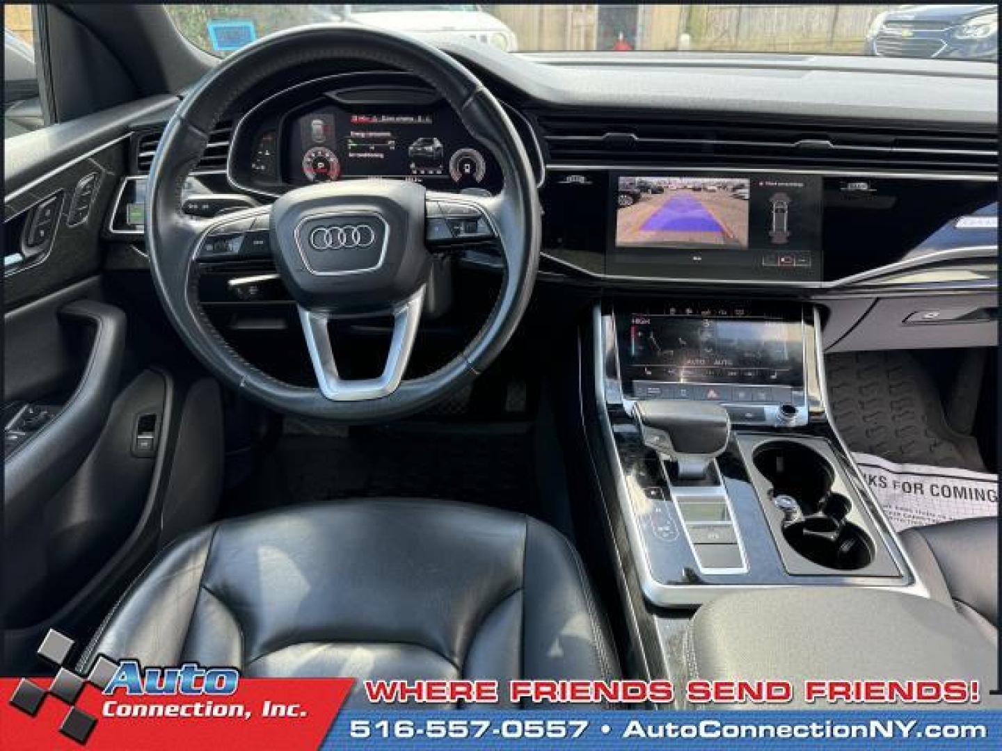 2019 Samurai Gray Metallic /Black Audi Q8 Premium 55 TFSI quattro (WA1AVAF1XKD) , Automatic transmission, located at 1696 Sunrise Hwy, Bay Shore, NY, 11706, (516) 557-0557, 40.733665, -73.256317 - This 2019 Audi Q8 has been treated with kid gloves, and it shows. This Q8 has 59008 miles, and it has plenty more to go with you behind the wheel. Buy with confidence knowing you're getting the best price and the best service. Come test drive this vehicle today. All internet purchases include a 12 - Photo#20