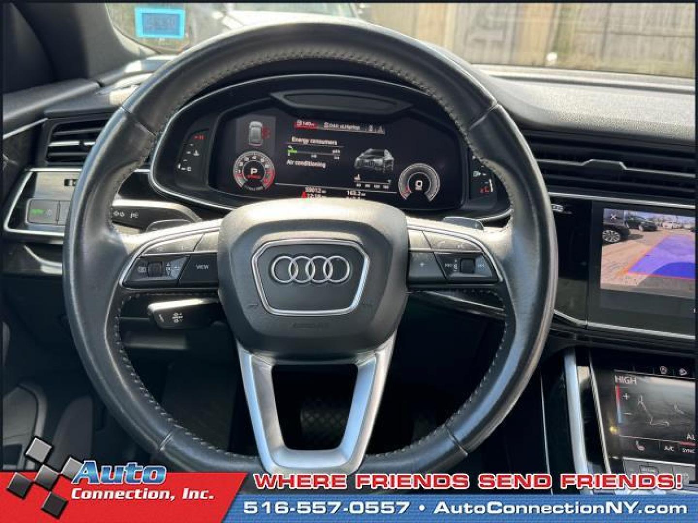 2019 Samurai Gray Metallic /Black Audi Q8 Premium 55 TFSI quattro (WA1AVAF1XKD) , Automatic transmission, located at 1696 Sunrise Hwy, Bay Shore, NY, 11706, (516) 557-0557, 40.733665, -73.256317 - This 2019 Audi Q8 has been treated with kid gloves, and it shows. This Q8 has 59008 miles, and it has plenty more to go with you behind the wheel. Buy with confidence knowing you're getting the best price and the best service. Come test drive this vehicle today. All internet purchases include a 12 - Photo#22