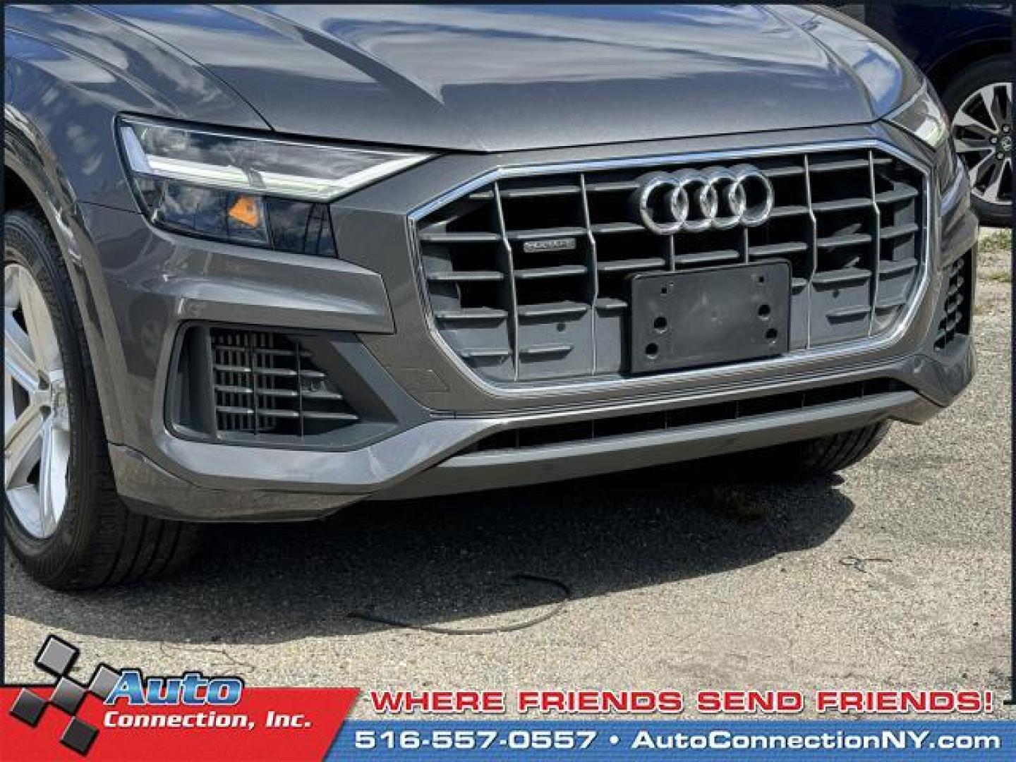 2019 Samurai Gray Metallic /Black Audi Q8 Premium 55 TFSI quattro (WA1AVAF1XKD) , Automatic transmission, located at 1696 Sunrise Hwy, Bay Shore, NY, 11706, (516) 557-0557, 40.733665, -73.256317 - This 2019 Audi Q8 has been treated with kid gloves, and it shows. This Q8 has 59008 miles, and it has plenty more to go with you behind the wheel. Buy with confidence knowing you're getting the best price and the best service. Come test drive this vehicle today. All internet purchases include a 12 - Photo#54