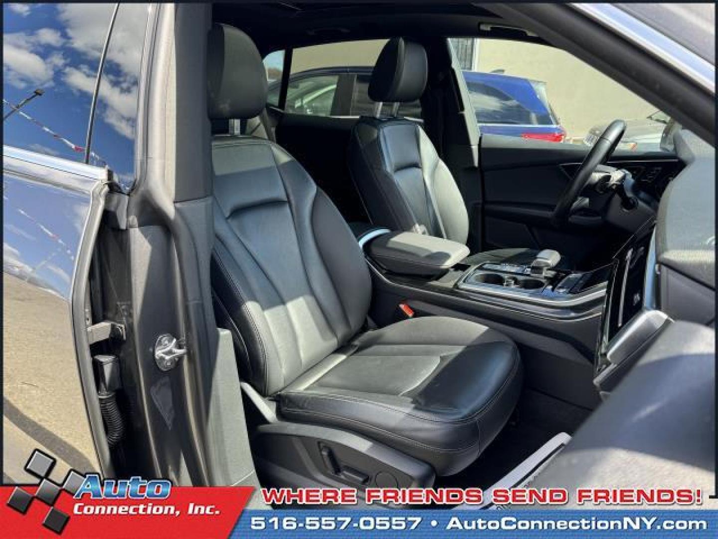 2019 Samurai Gray Metallic /Black Audi Q8 Premium 55 TFSI quattro (WA1AVAF1XKD) , Automatic transmission, located at 1696 Sunrise Hwy, Bay Shore, NY, 11706, (516) 557-0557, 40.733665, -73.256317 - This 2019 Audi Q8 has been treated with kid gloves, and it shows. This Q8 has 59008 miles, and it has plenty more to go with you behind the wheel. Buy with confidence knowing you're getting the best price and the best service. Come test drive this vehicle today. All internet purchases include a 12 - Photo#5