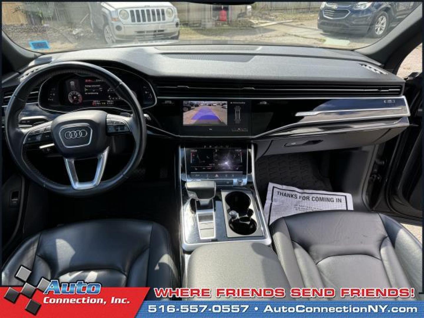 2019 Samurai Gray Metallic /Black Audi Q8 Premium 55 TFSI quattro (WA1AVAF1XKD) , Automatic transmission, located at 1696 Sunrise Hwy, Bay Shore, NY, 11706, (516) 557-0557, 40.733665, -73.256317 - This 2019 Audi Q8 has been treated with kid gloves, and it shows. This Q8 has 59008 miles, and it has plenty more to go with you behind the wheel. Buy with confidence knowing you're getting the best price and the best service. Come test drive this vehicle today. All internet purchases include a 12 - Photo#7