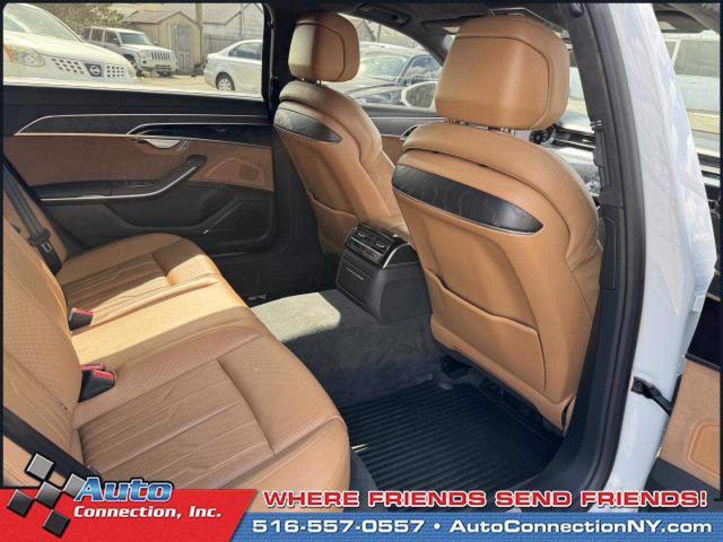 2019 Glacier White Metallic /Nutmeg Brown Audi A8 L 55 TFSI quattro (WAU8DAF88KN) , Automatic transmission, located at 1696 Sunrise Hwy, Bay Shore, NY, 11706, (516) 557-0557, 40.733665, -73.256317 - Photo#15