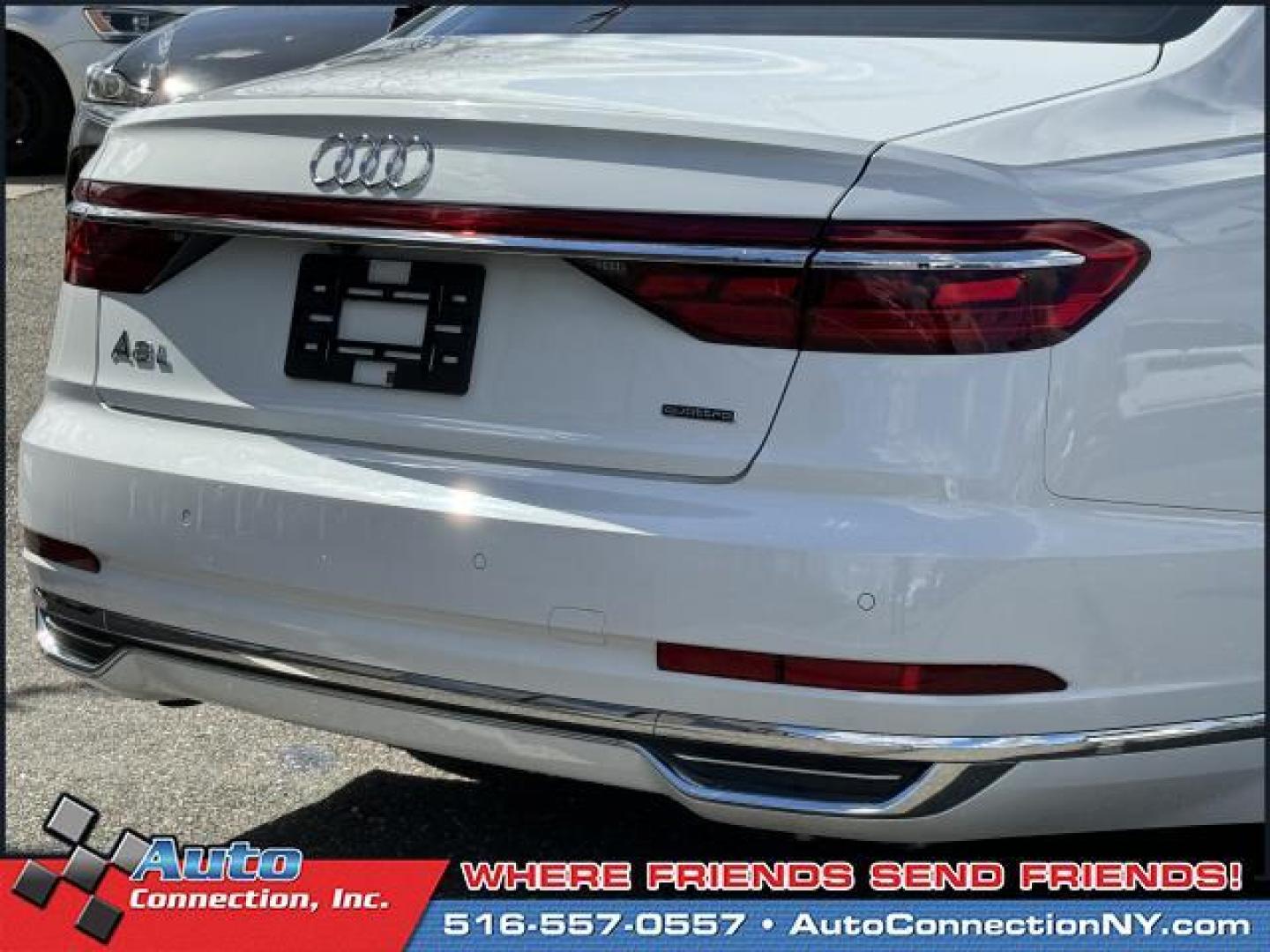 2019 Glacier White Metallic /Nutmeg Brown Audi A8 L 55 TFSI quattro (WAU8DAF88KN) , Automatic transmission, located at 1696 Sunrise Hwy, Bay Shore, NY, 11706, (516) 557-0557, 40.733665, -73.256317 - Photo#52