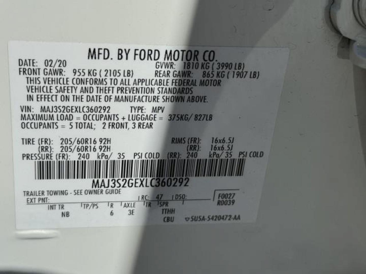 2020 Diamond White /Ebony Black Ford EcoSport SE FWD (MAJ3S2GEXLC) , Automatic transmission, located at 1696 Sunrise Hwy, Bay Shore, NY, 11706, (516) 557-0557, 40.733665, -73.256317 - Your search is over with this 2020 Ford EcoSport. This EcoSport has 56358 miles, and it has plenty more to go with you behind the wheel. Real cars. Real prices. Real people. We are eager to move tis vehicle so the time is now, come visit us today. All internet purchases include a 12 mo/ 12000 mile - Photo#28