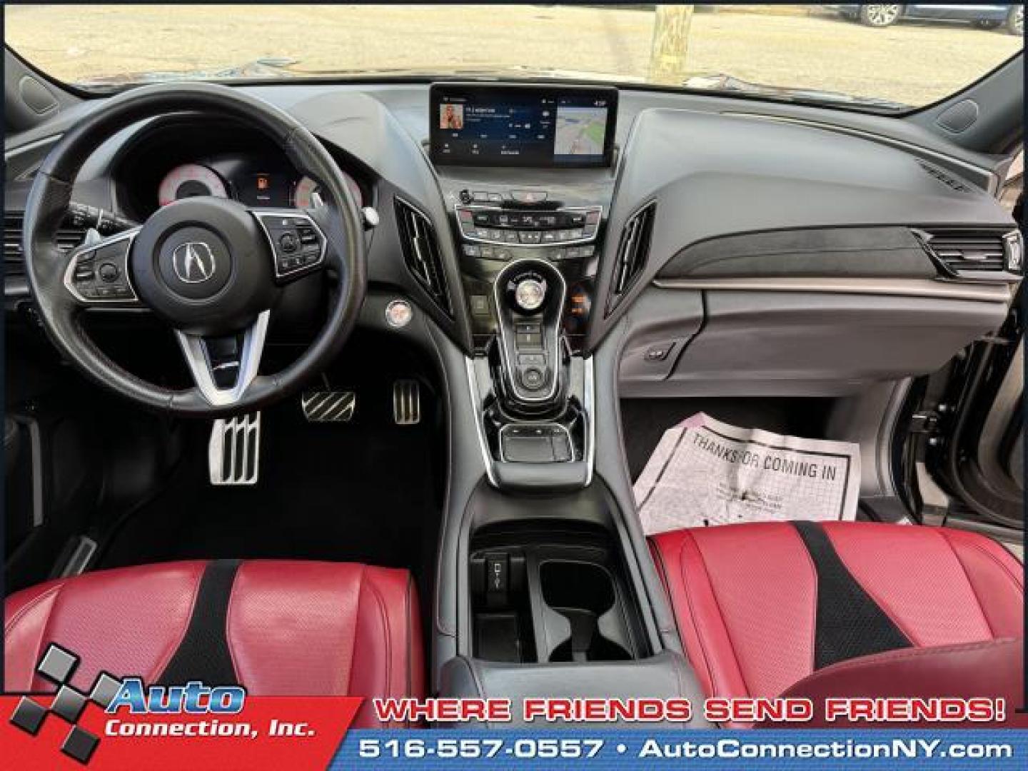 2021 Majestic Black Pearl /Red Acura RDX SH-AWD w/A-Spec Package (5J8TC2H63ML) , Automatic transmission, located at 1696 Sunrise Hwy, Bay Shore, NY, 11706, (516) 557-0557, 40.733665, -73.256317 - Photo#7