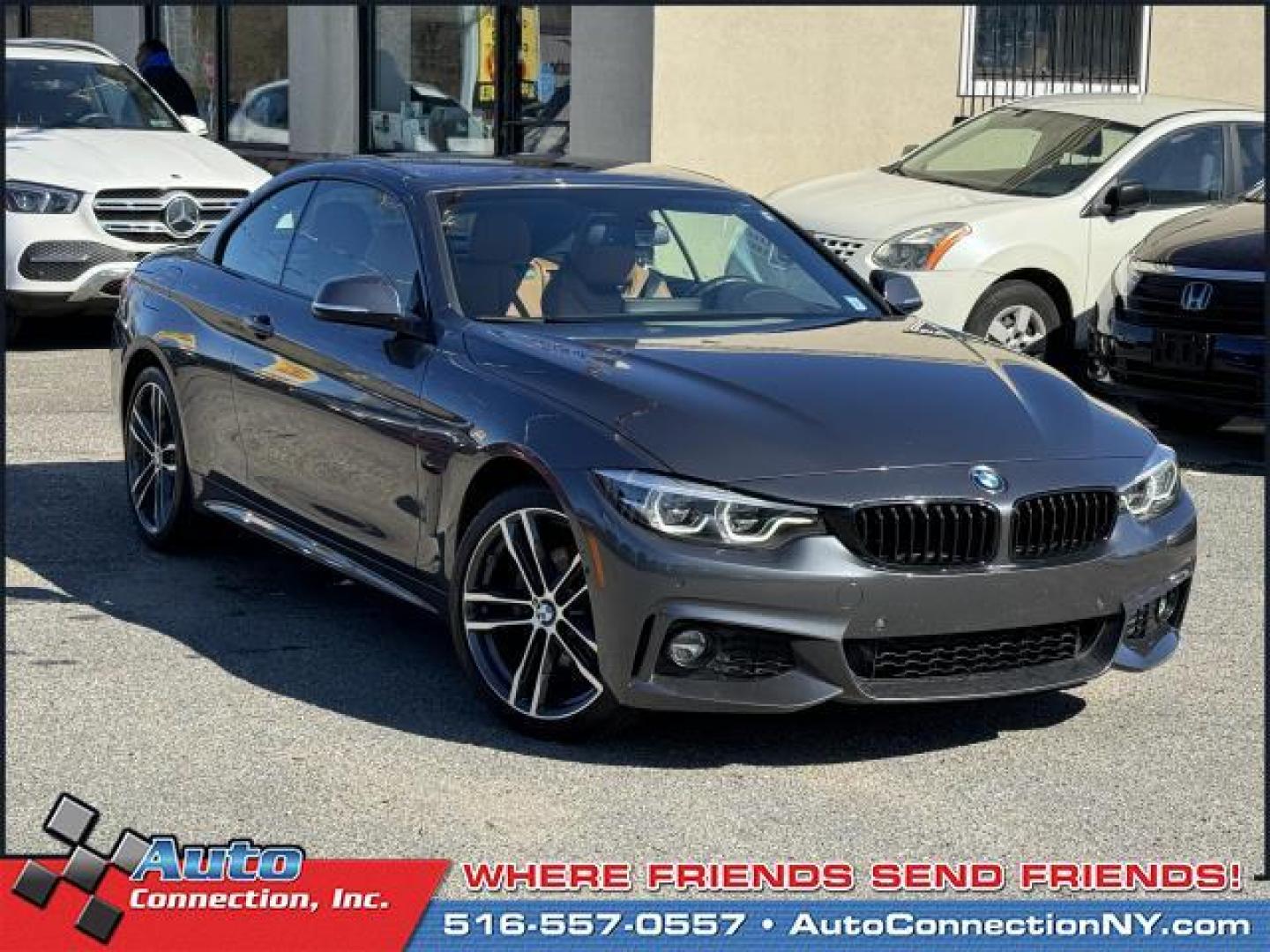 2019 Mineral Grey Metallic /Cognac/Dark Brown BMW 4 Series 430i xDrive Convertible (WBA4Z3C58KE) , Automatic transmission, located at 1696 Sunrise Hwy, Bay Shore, NY, 11706, (516) 557-0557, 40.733665, -73.256317 - Delivering power, style and convenience, this 2019 BMW 4 Series has everything you're looking for. This 4 Series has 35649 miles, and it has plenty more to go with you behind the wheel. Buy with confidence knowing you're getting the best price and the best service. With an affordable price, why wai - Photo#11