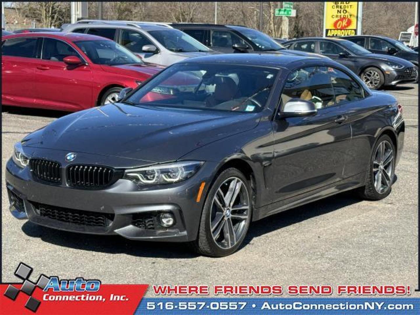 2019 Mineral Grey Metallic /Cognac/Dark Brown BMW 4 Series 430i xDrive Convertible (WBA4Z3C58KE) , Automatic transmission, located at 1696 Sunrise Hwy, Bay Shore, NY, 11706, (516) 557-0557, 40.733665, -73.256317 - Delivering power, style and convenience, this 2019 BMW 4 Series has everything you're looking for. This 4 Series has 35649 miles, and it has plenty more to go with you behind the wheel. Buy with confidence knowing you're getting the best price and the best service. With an affordable price, why wai - Photo#13