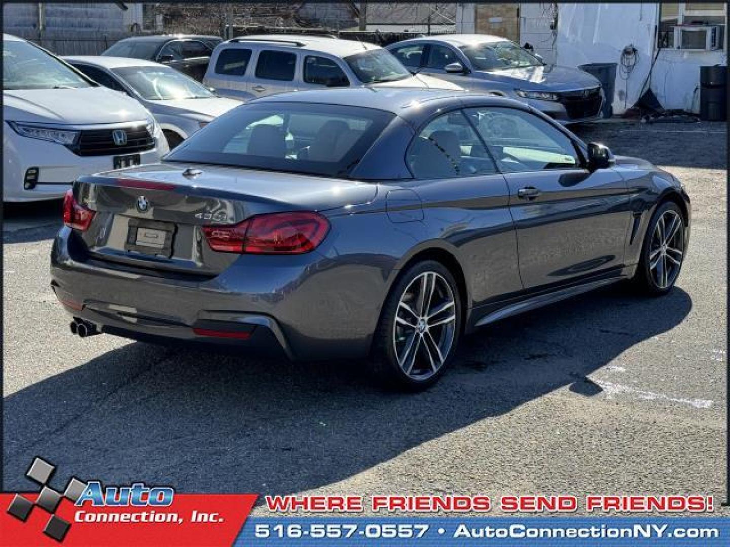 2019 Mineral Grey Metallic /Cognac/Dark Brown BMW 4 Series 430i xDrive Convertible (WBA4Z3C58KE) , Automatic transmission, located at 1696 Sunrise Hwy, Bay Shore, NY, 11706, (516) 557-0557, 40.733665, -73.256317 - Delivering power, style and convenience, this 2019 BMW 4 Series has everything you're looking for. This 4 Series has 35649 miles, and it has plenty more to go with you behind the wheel. Buy with confidence knowing you're getting the best price and the best service. With an affordable price, why wai - Photo#16