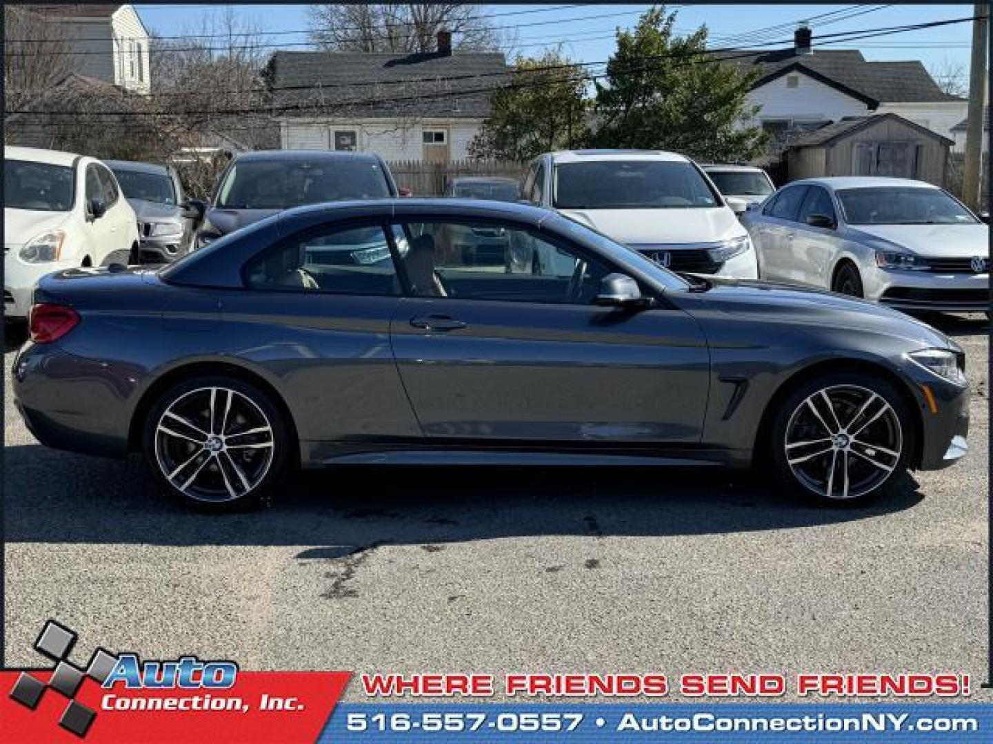 2019 Mineral Grey Metallic /Cognac/Dark Brown BMW 4 Series 430i xDrive Convertible (WBA4Z3C58KE) , Automatic transmission, located at 1696 Sunrise Hwy, Bay Shore, NY, 11706, (516) 557-0557, 40.733665, -73.256317 - Delivering power, style and convenience, this 2019 BMW 4 Series has everything you're looking for. This 4 Series has 35649 miles, and it has plenty more to go with you behind the wheel. Buy with confidence knowing you're getting the best price and the best service. With an affordable price, why wai - Photo#17