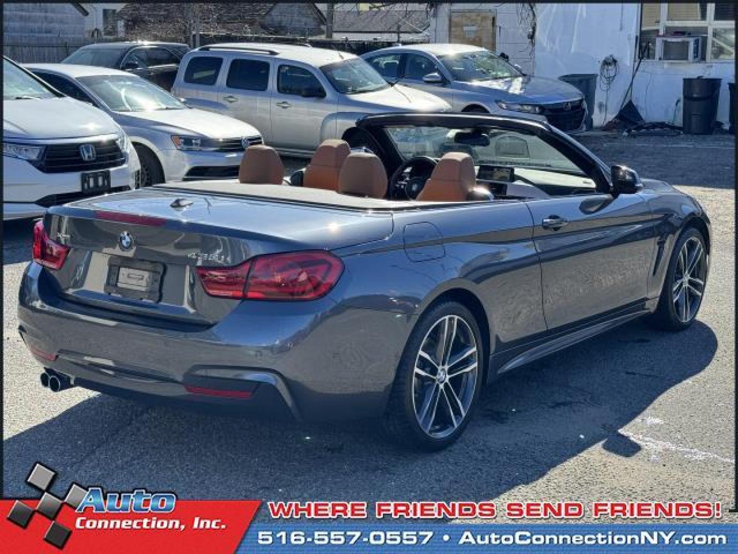 2019 Mineral Grey Metallic /Cognac/Dark Brown BMW 4 Series 430i xDrive Convertible (WBA4Z3C58KE) , Automatic transmission, located at 1696 Sunrise Hwy, Bay Shore, NY, 11706, (516) 557-0557, 40.733665, -73.256317 - Delivering power, style and convenience, this 2019 BMW 4 Series has everything you're looking for. This 4 Series has 35649 miles, and it has plenty more to go with you behind the wheel. Buy with confidence knowing you're getting the best price and the best service. With an affordable price, why wai - Photo#21