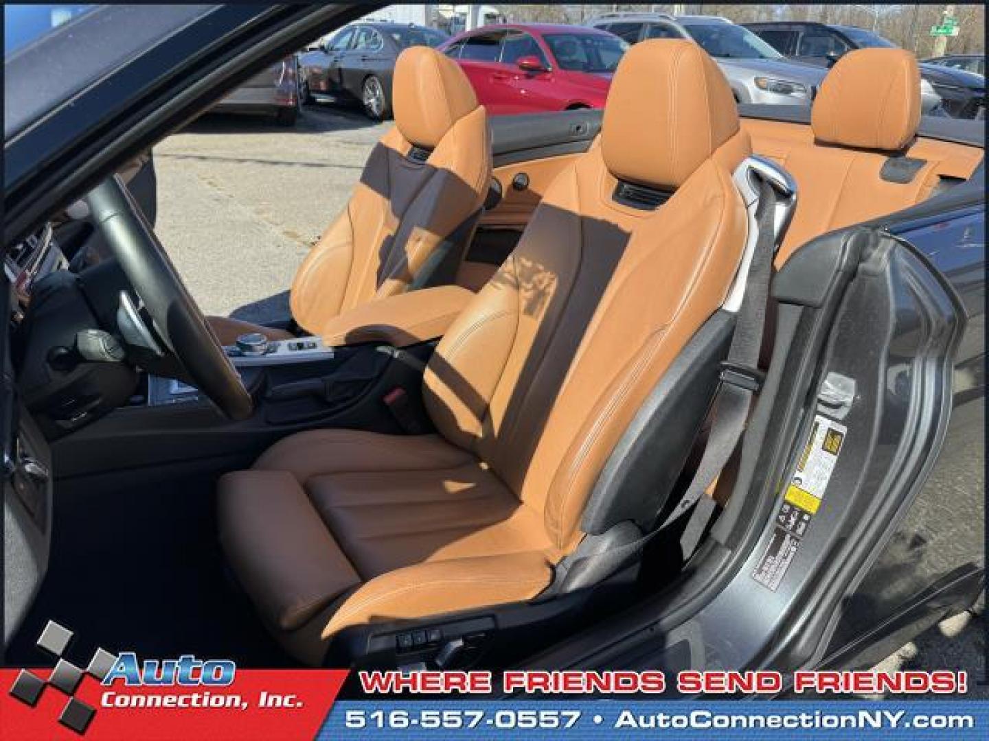 2019 Mineral Grey Metallic /Cognac/Dark Brown BMW 4 Series 430i xDrive Convertible (WBA4Z3C58KE) , Automatic transmission, located at 1696 Sunrise Hwy, Bay Shore, NY, 11706, (516) 557-0557, 40.733665, -73.256317 - Delivering power, style and convenience, this 2019 BMW 4 Series has everything you're looking for. This 4 Series has 35649 miles, and it has plenty more to go with you behind the wheel. Buy with confidence knowing you're getting the best price and the best service. With an affordable price, why wai - Photo#29