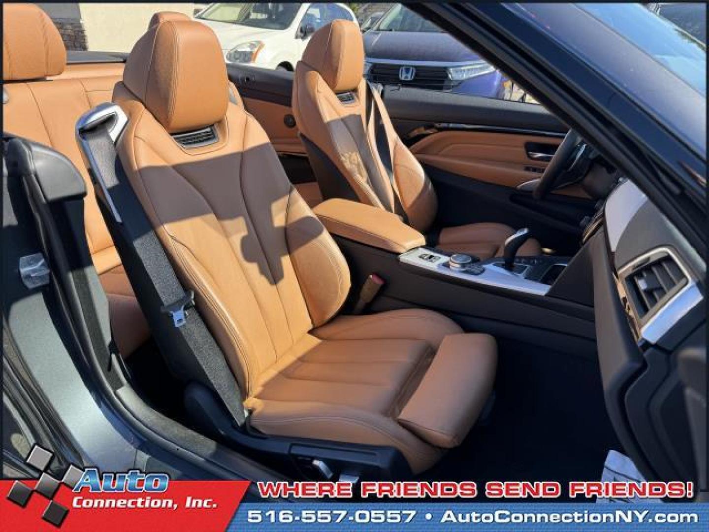 2019 Mineral Grey Metallic /Cognac/Dark Brown BMW 4 Series 430i xDrive Convertible (WBA4Z3C58KE) , Automatic transmission, located at 1696 Sunrise Hwy, Bay Shore, NY, 11706, (516) 557-0557, 40.733665, -73.256317 - Delivering power, style and convenience, this 2019 BMW 4 Series has everything you're looking for. This 4 Series has 35649 miles, and it has plenty more to go with you behind the wheel. Buy with confidence knowing you're getting the best price and the best service. With an affordable price, why wai - Photo#5