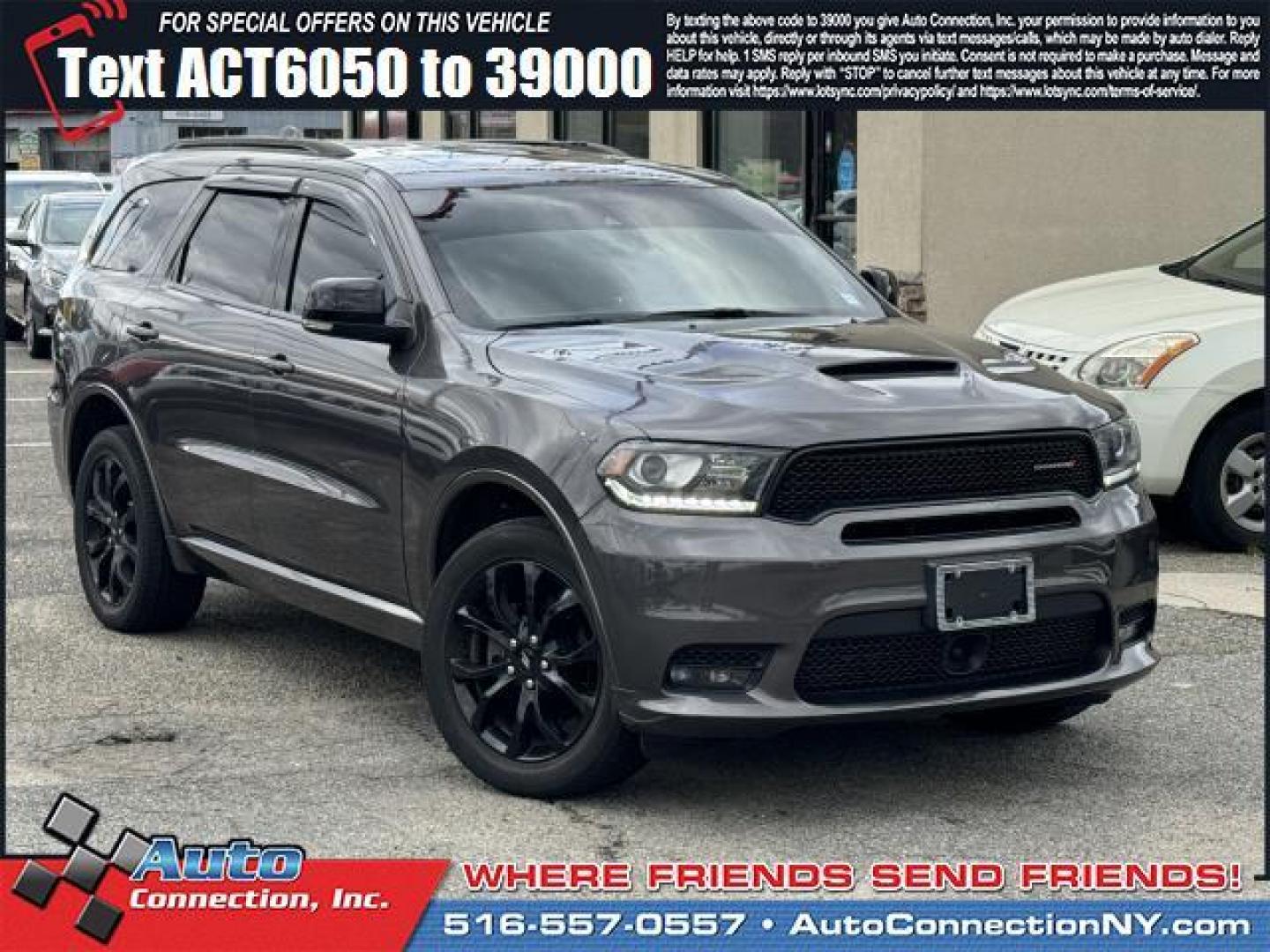 2020 Destroyer Gray Clearcoat /Black Dodge Durango GT Plus AWD (1C4RDJDG7LC) , Automatic transmission, located at 1696 Sunrise Hwy, Bay Shore, NY, 11706, (516) 557-0557, 40.733665, -73.256317 - Photo#0