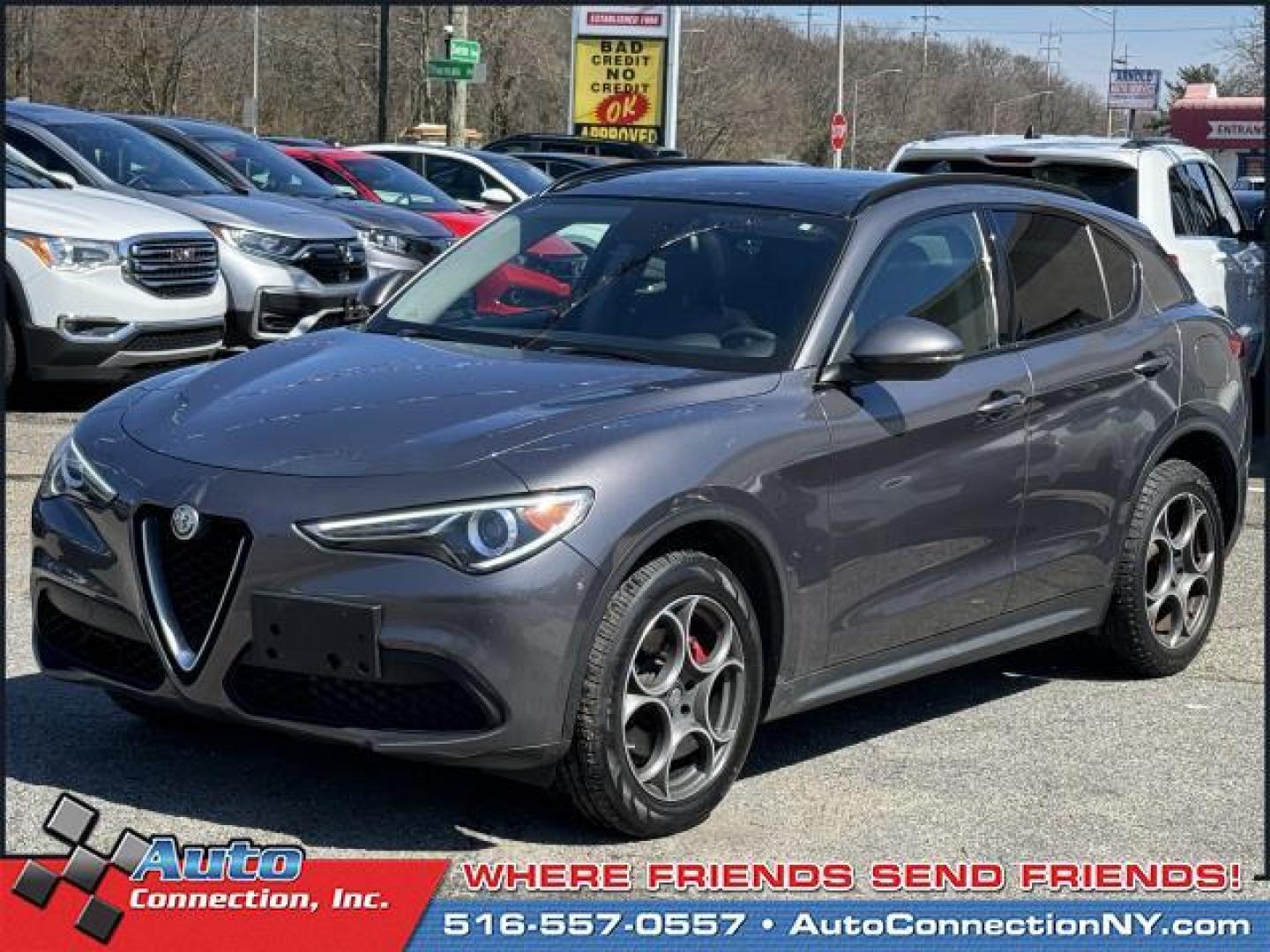 2018 Stromboli Gray Metallic /Black Alfa Romeo Stelvio Sport AWD (ZASFAKPN1J7) , Automatic transmission, located at 1696 Sunrise Hwy, Bay Shore, NY, 11706, (516) 557-0557, 40.733665, -73.256317 - This 2018 Alfa Romeo Stelvio is in great mechanical and physical condition. This Stelvio offers you 80455 miles, and will be sure to give you many more. We always appreciate your business at Auto Connection. Ready for immediate delivery. All internet purchases include a 12 mo/ 12000 mile protection - Photo#11