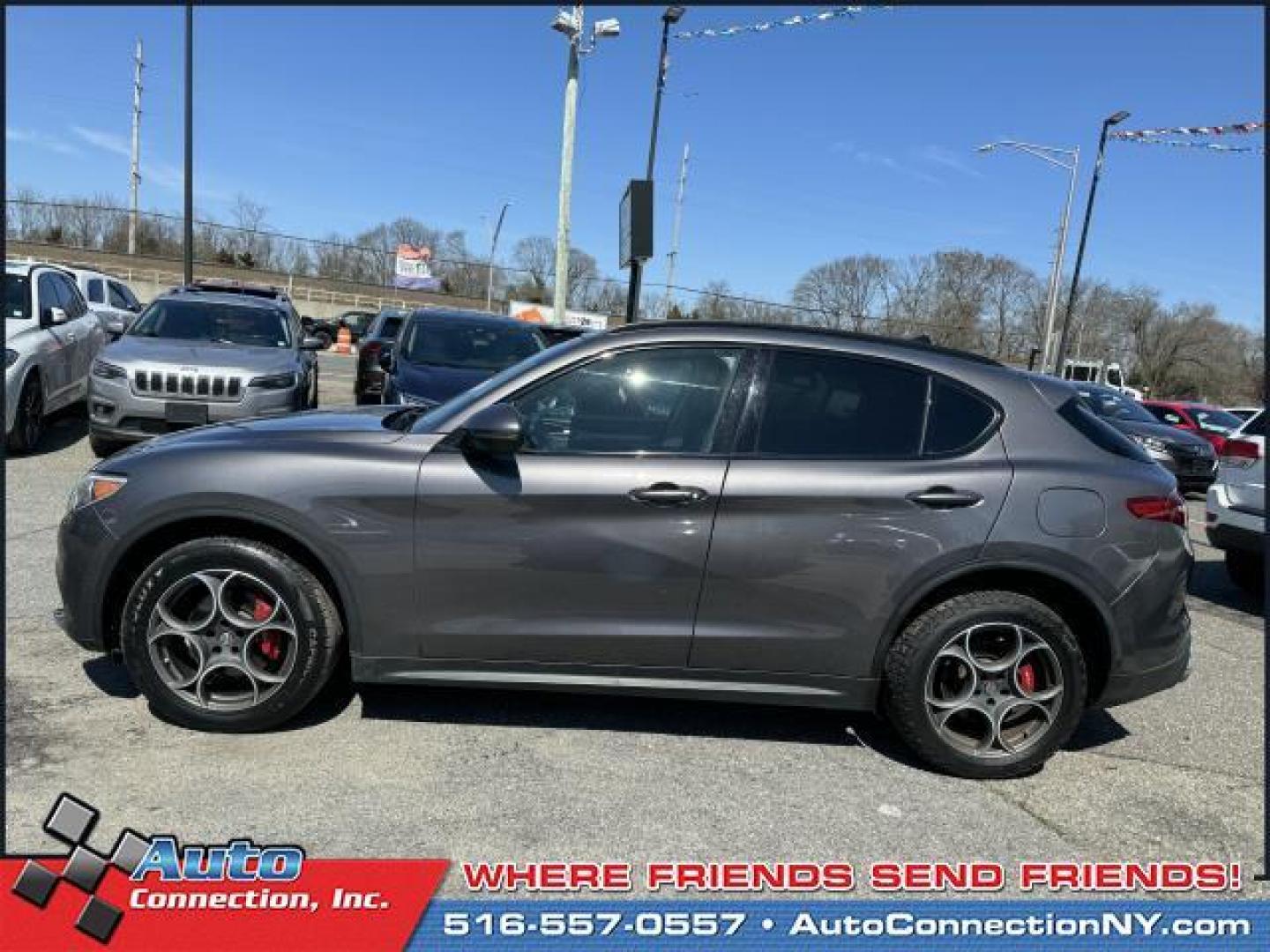 2018 Stromboli Gray Metallic /Black Alfa Romeo Stelvio Sport AWD (ZASFAKPN1J7) , Automatic transmission, located at 1696 Sunrise Hwy, Bay Shore, NY, 11706, (516) 557-0557, 40.733665, -73.256317 - This 2018 Alfa Romeo Stelvio is in great mechanical and physical condition. This Stelvio offers you 80455 miles, and will be sure to give you many more. We always appreciate your business at Auto Connection. Ready for immediate delivery. All internet purchases include a 12 mo/ 12000 mile protection - Photo#12