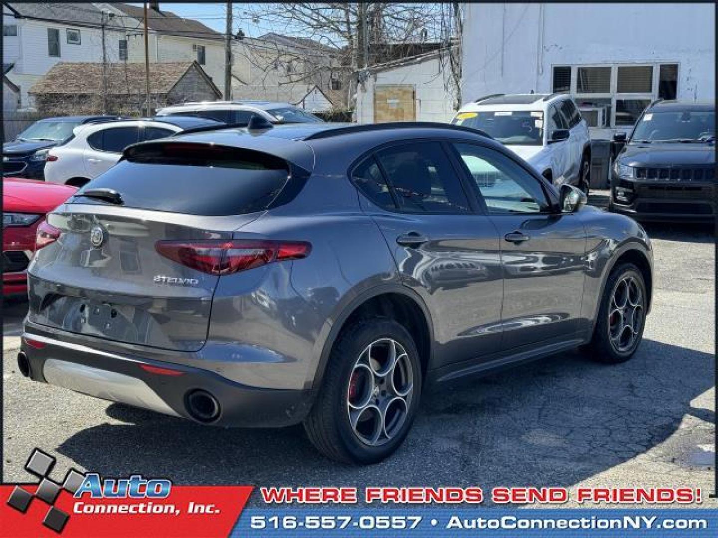 2018 Stromboli Gray Metallic /Black Alfa Romeo Stelvio Sport AWD (ZASFAKPN1J7) , Automatic transmission, located at 1696 Sunrise Hwy, Bay Shore, NY, 11706, (516) 557-0557, 40.733665, -73.256317 - This 2018 Alfa Romeo Stelvio is in great mechanical and physical condition. This Stelvio offers you 80455 miles, and will be sure to give you many more. We always appreciate your business at Auto Connection. Ready for immediate delivery. All internet purchases include a 12 mo/ 12000 mile protection - Photo#14