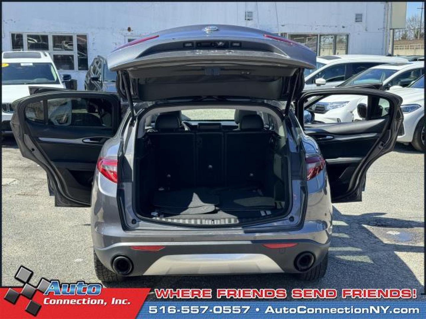 2018 Stromboli Gray Metallic /Black Alfa Romeo Stelvio Sport AWD (ZASFAKPN1J7) , Automatic transmission, located at 1696 Sunrise Hwy, Bay Shore, NY, 11706, (516) 557-0557, 40.733665, -73.256317 - This 2018 Alfa Romeo Stelvio is in great mechanical and physical condition. This Stelvio offers you 80455 miles, and will be sure to give you many more. We always appreciate your business at Auto Connection. Ready for immediate delivery. All internet purchases include a 12 mo/ 12000 mile protection - Photo#48