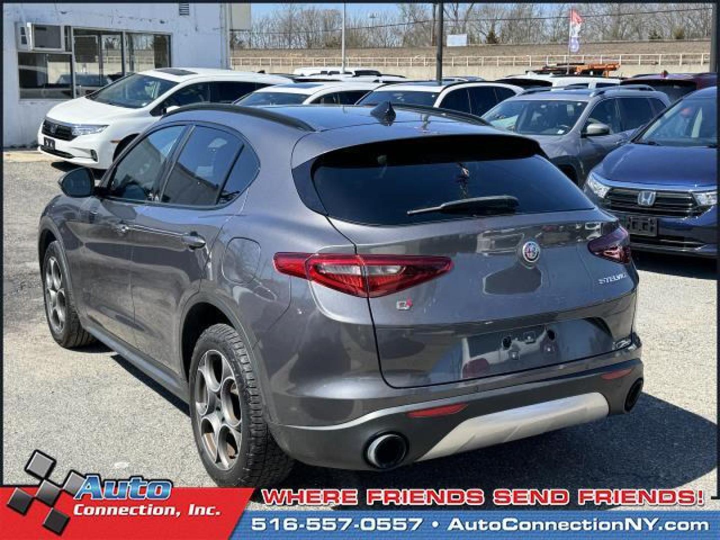 2018 Stromboli Gray Metallic /Black Alfa Romeo Stelvio Sport AWD (ZASFAKPN1J7) , Automatic transmission, located at 1696 Sunrise Hwy, Bay Shore, NY, 11706, (516) 557-0557, 40.733665, -73.256317 - This 2018 Alfa Romeo Stelvio is in great mechanical and physical condition. This Stelvio offers you 80455 miles, and will be sure to give you many more. We always appreciate your business at Auto Connection. Ready for immediate delivery. All internet purchases include a 12 mo/ 12000 mile protection - Photo#4