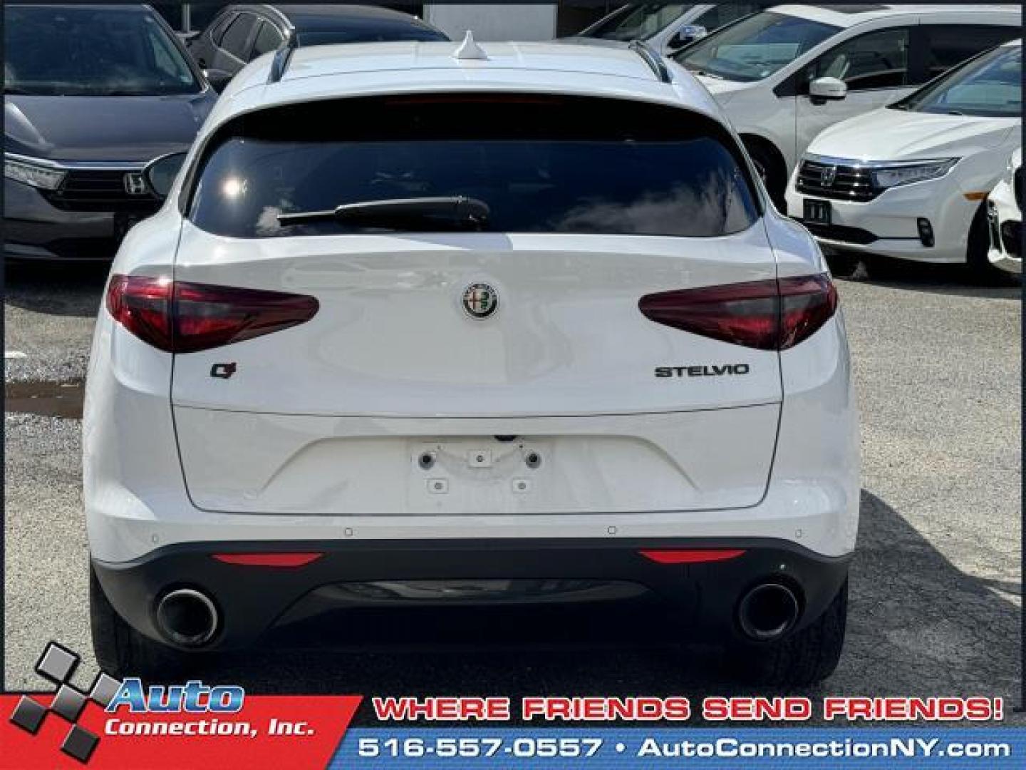 2021 Alfa White /Black/Red Alfa Romeo Stelvio AWD (ZASPAKAN7M7) , Automatic transmission, located at 1696 Sunrise Hwy, Bay Shore, NY, 11706, (516) 557-0557, 40.733665, -73.256317 - Photo#13