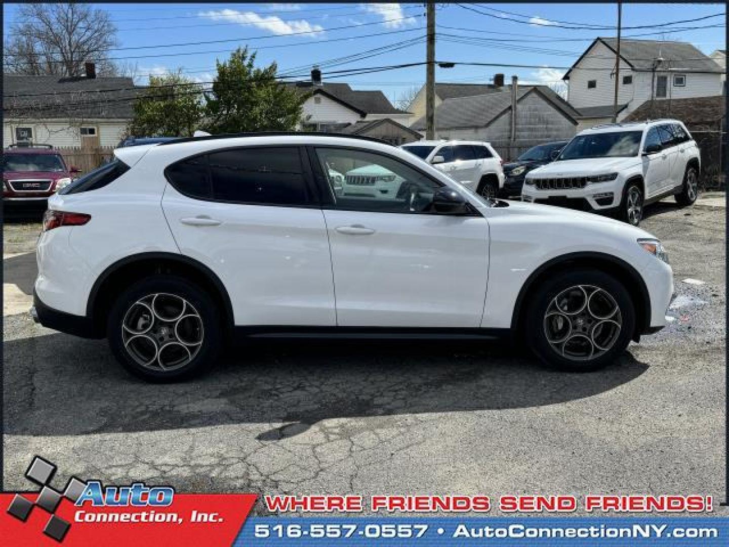 2021 Alfa White /Black/Red Alfa Romeo Stelvio AWD (ZASPAKAN7M7) , Automatic transmission, located at 1696 Sunrise Hwy, Bay Shore, NY, 11706, (516) 557-0557, 40.733665, -73.256317 - Photo#15