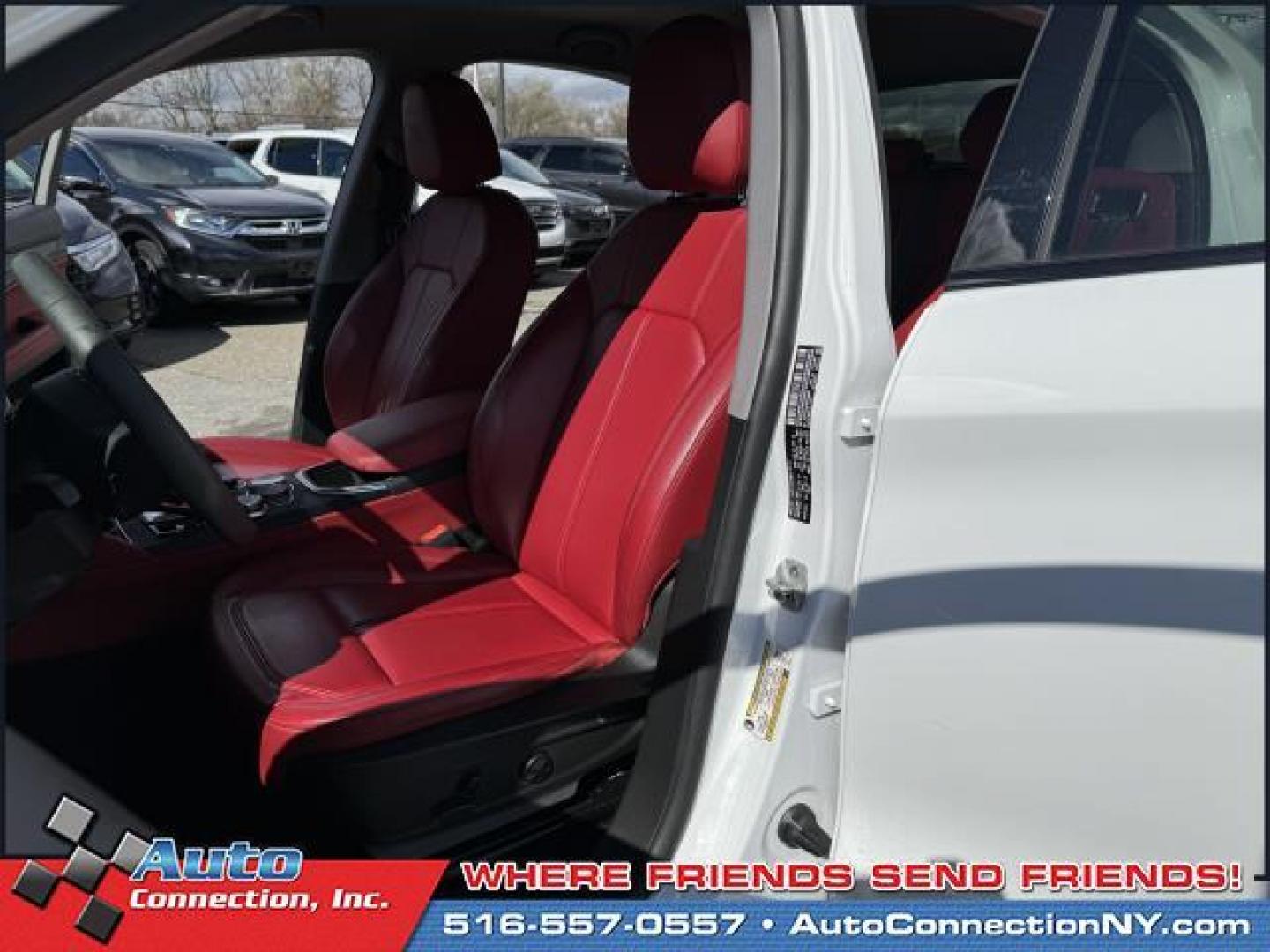 2021 Alfa White /Black/Red Alfa Romeo Stelvio AWD (ZASPAKAN7M7) , Automatic transmission, located at 1696 Sunrise Hwy, Bay Shore, NY, 11706, (516) 557-0557, 40.733665, -73.256317 - Photo#24