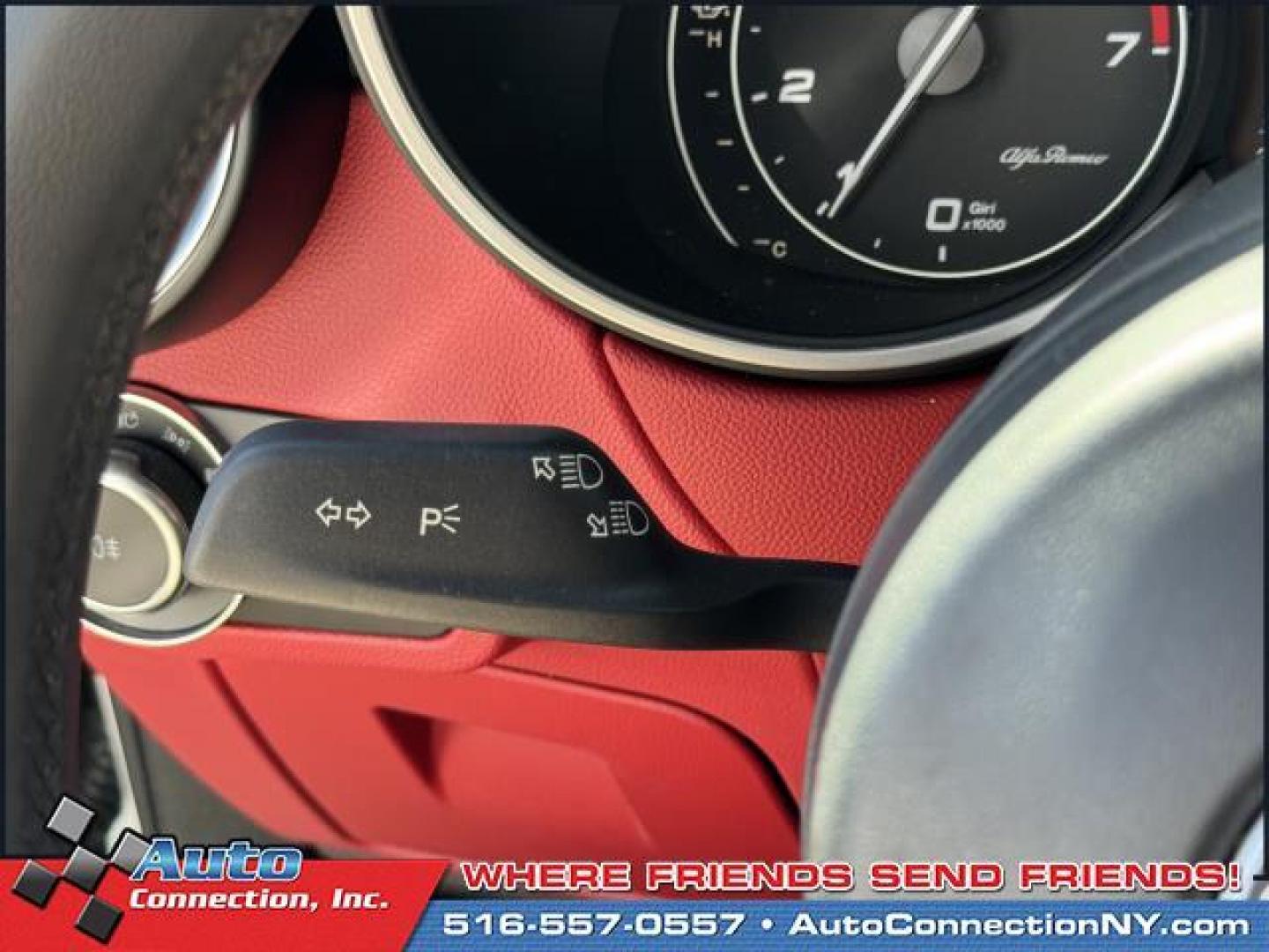 2021 Alfa White /Black/Red Alfa Romeo Stelvio AWD (ZASPAKAN7M7) , Automatic transmission, located at 1696 Sunrise Hwy, Bay Shore, NY, 11706, (516) 557-0557, 40.733665, -73.256317 - Photo#31