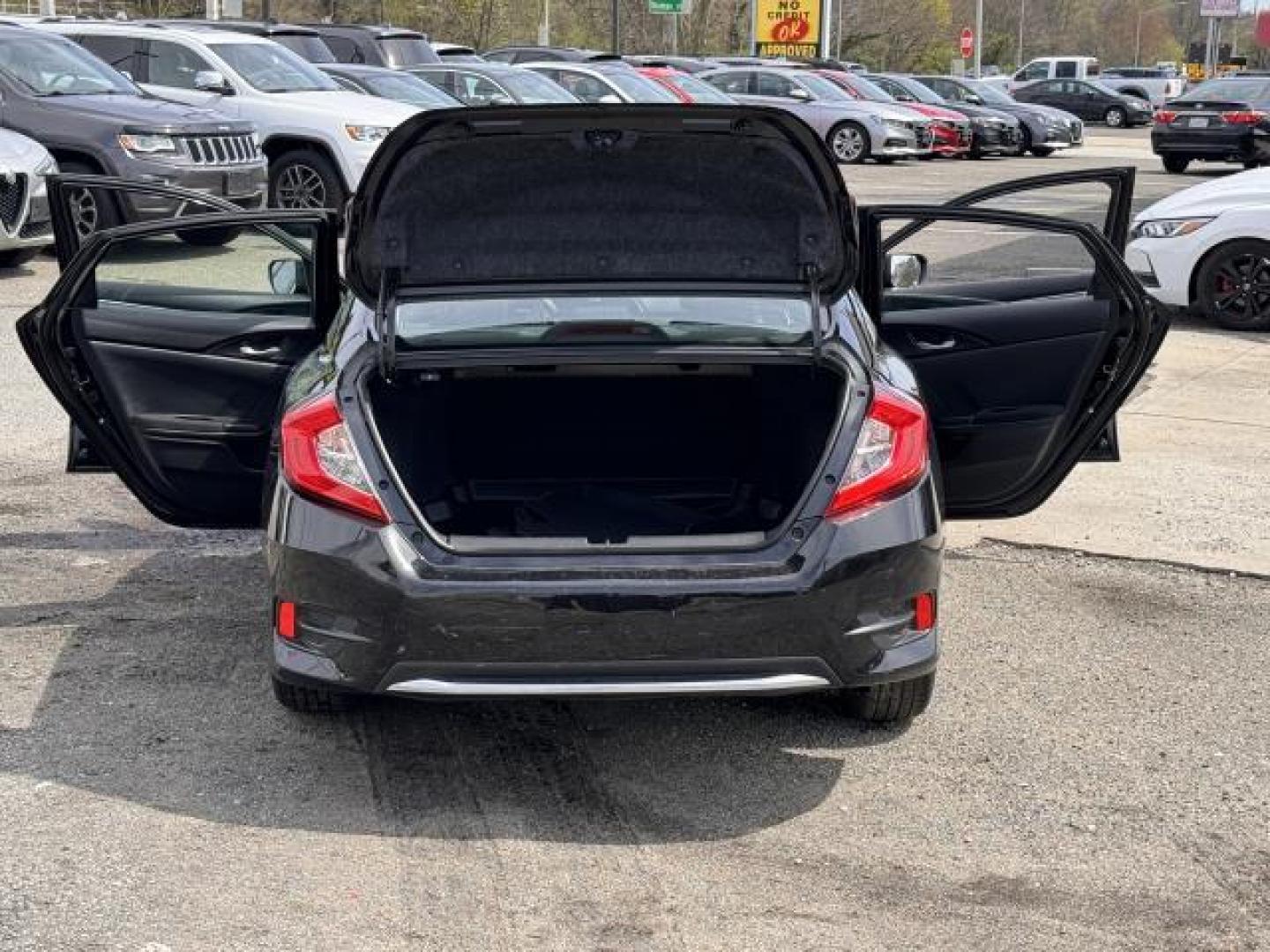 2020 Crystal Black Pearl /Black Honda Civic Sedan LX CVT (2HGFC2F65LH) , Automatic transmission, located at 1696 Sunrise Hwy, Bay Shore, NY, 11706, (516) 557-0557, 40.733665, -73.256317 - Photo#10